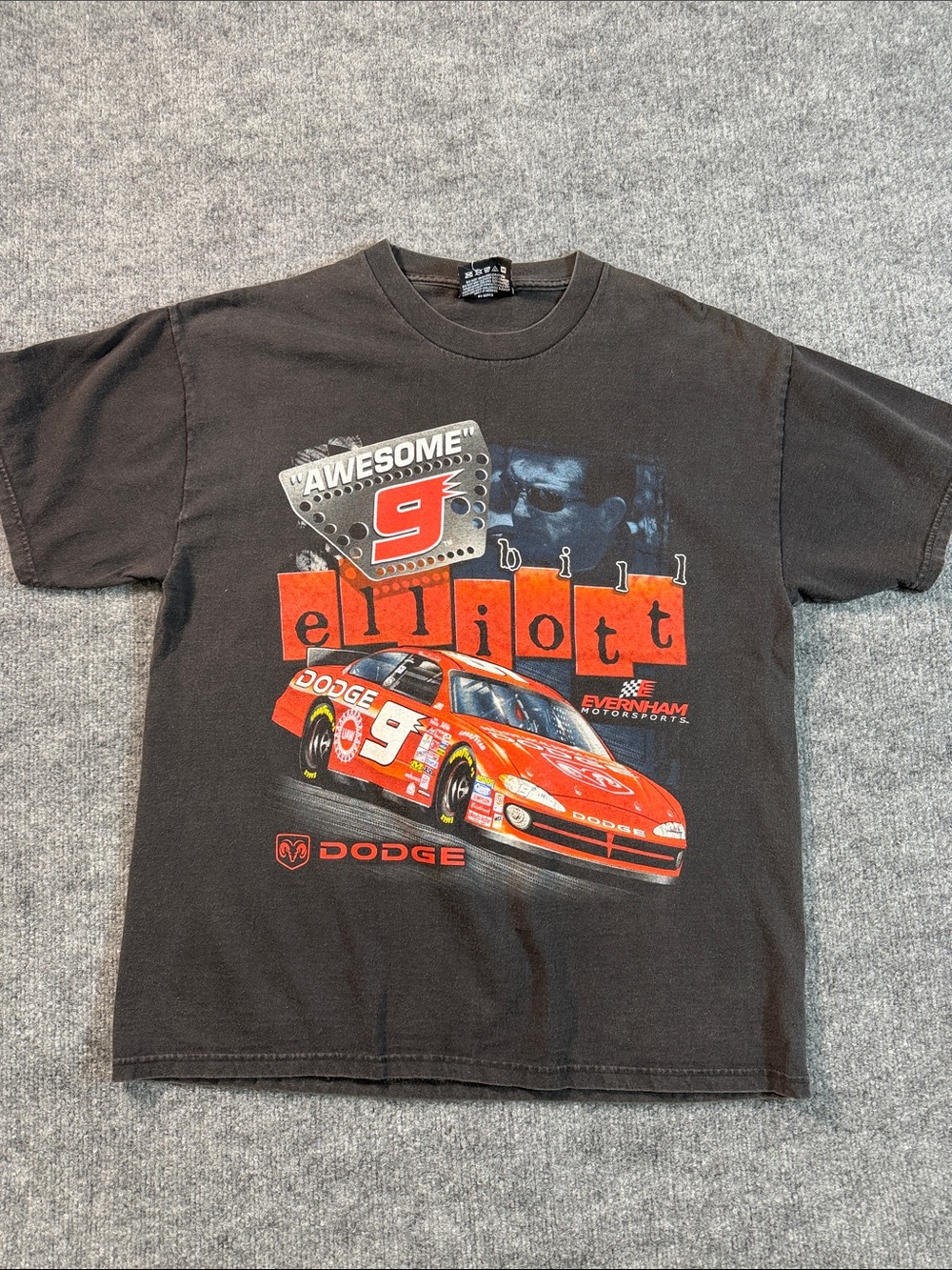 Vintage 2002 Awesome Bill Elliott "On A Rampage" Dodge T-Shirt Size M
